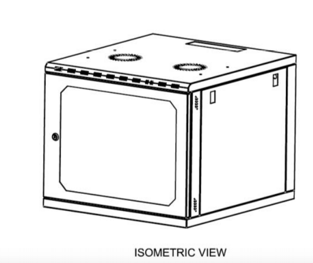 Isometric view of cabinet