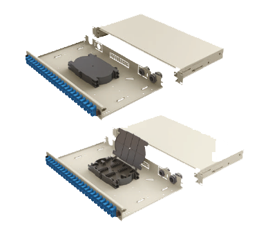 Rack mount fiber optic patch panel
