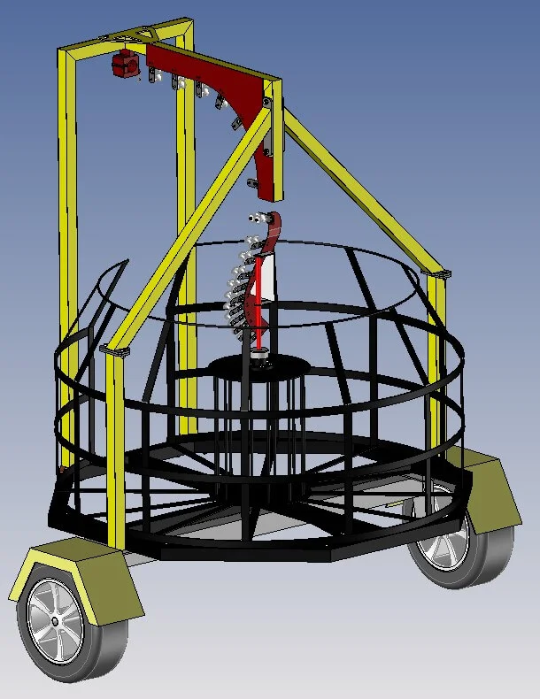 Cable Fleeter Trailer dimensions and storage cassette layout