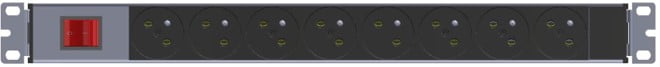 8-Way French Socket PDU – ON/OFF