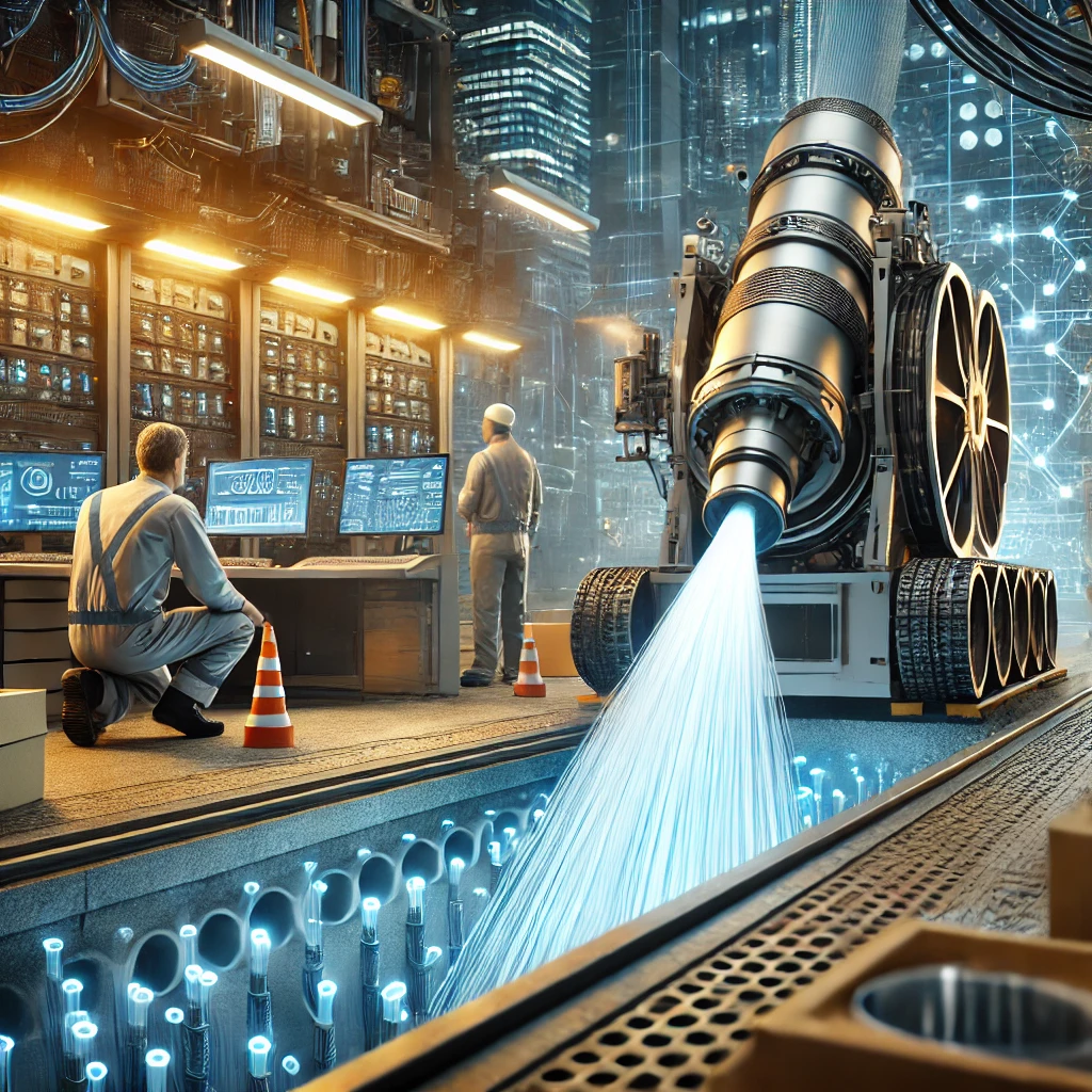 Monitoring feed stability and pressure during a fiber duct installation