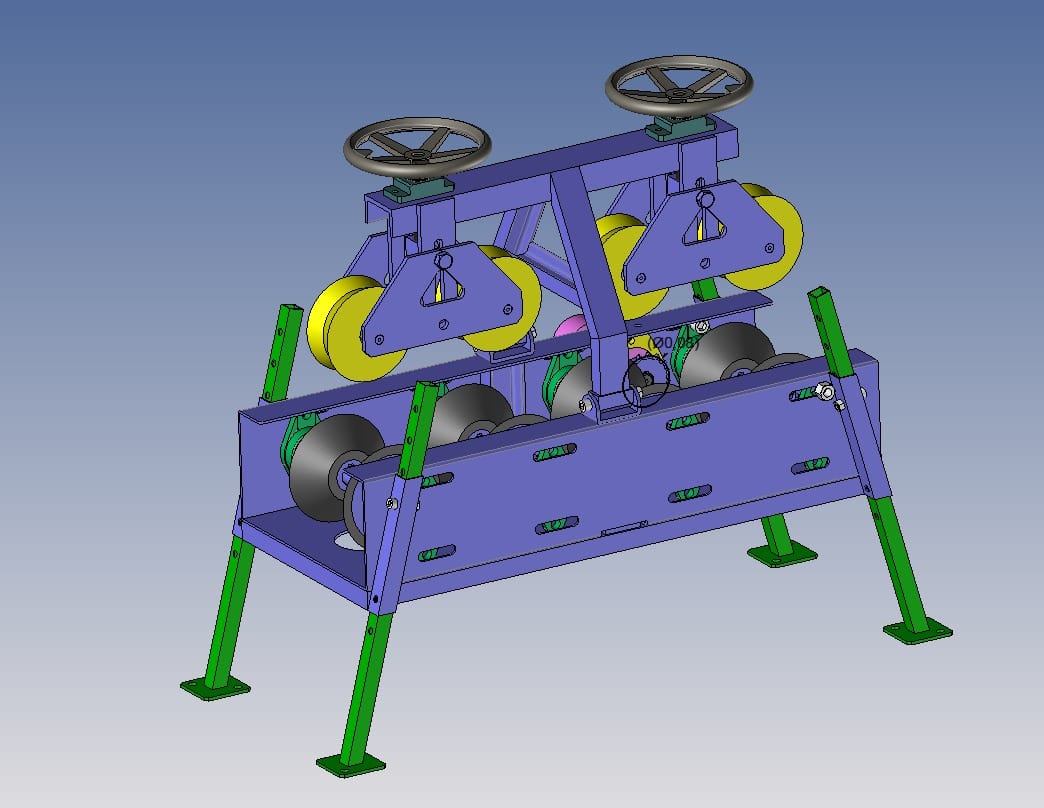 Cable pushing machine for controlled installation of medium and large cables