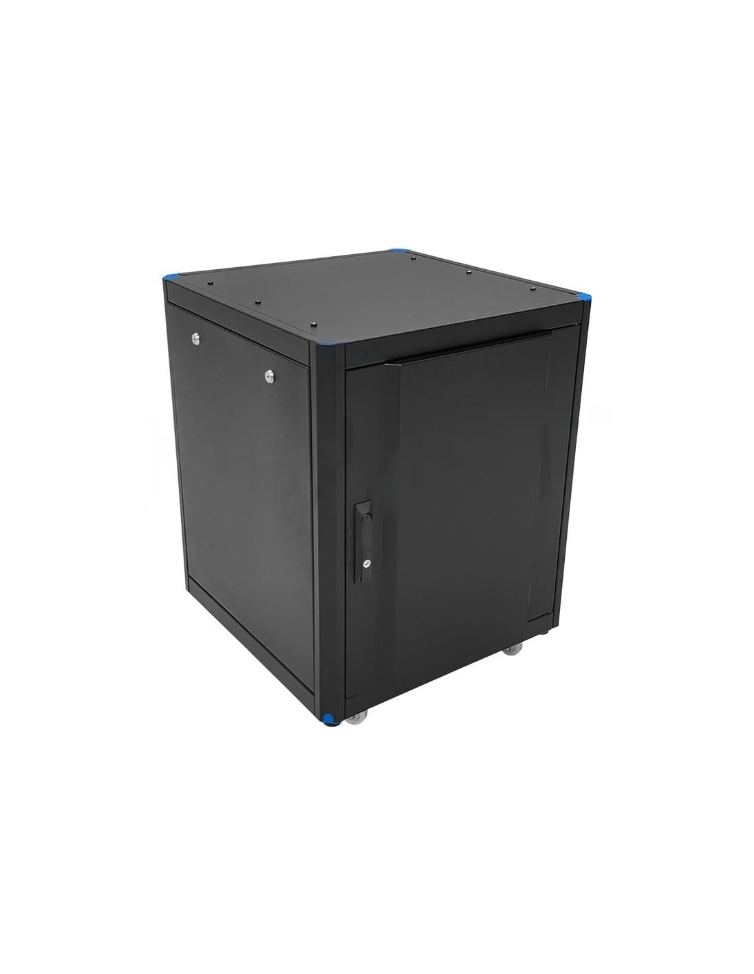UPCOM acoustic rack cabinet installed in an indoor technical area