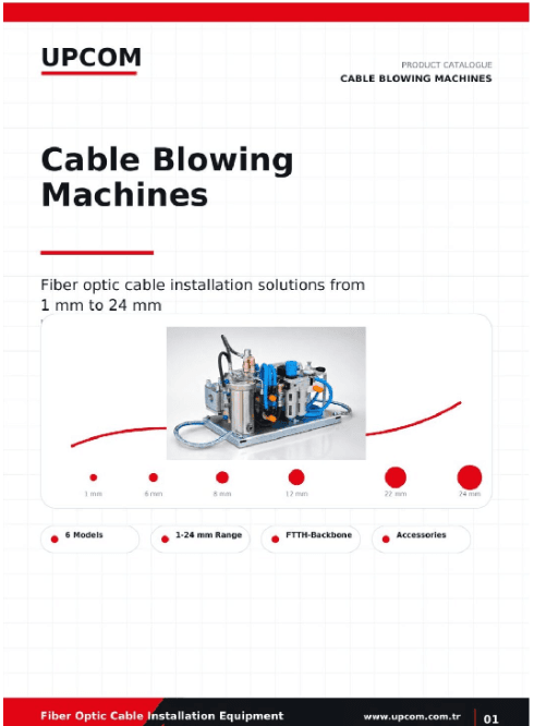 Cable blowing machine catalogue cover